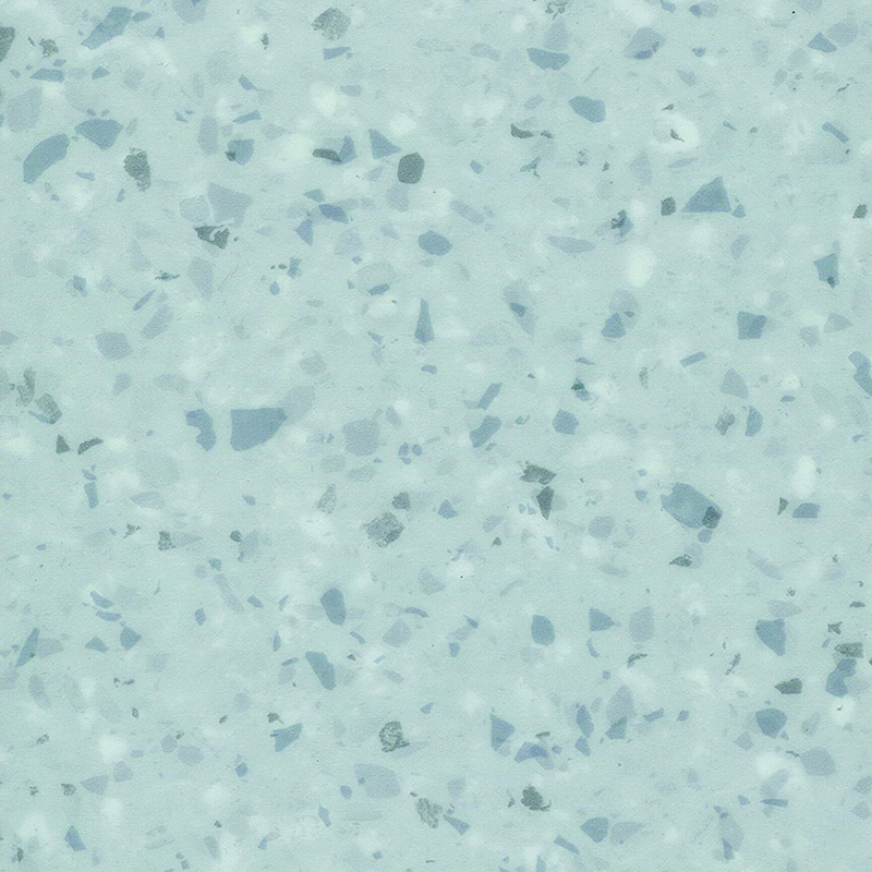 Smudsafvisende og lydabsorberende heterogene gulve